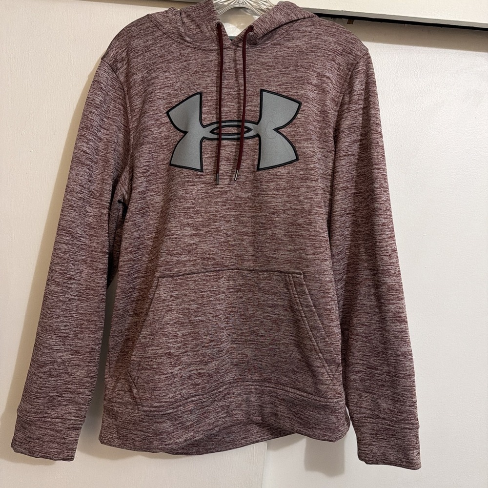 Under Armour Men's Small Red Hoodie Loose Fit Warm Excellent Condition